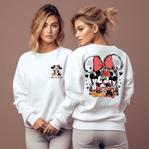 Custom Disney Mickey Minnie Couple Shirt, Custom Name Disney Valentine Shirt, Mickey Minnie Valentine's Day Shirt, Family Matching Shirt bild 2