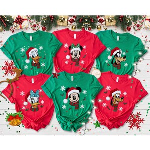 Disney Mickey and Friends Christmas Family Matching Shirt, All Characters Disneyland Xmas Sweatshirt, Disney Very Merry Xmas T-Shirt image 1