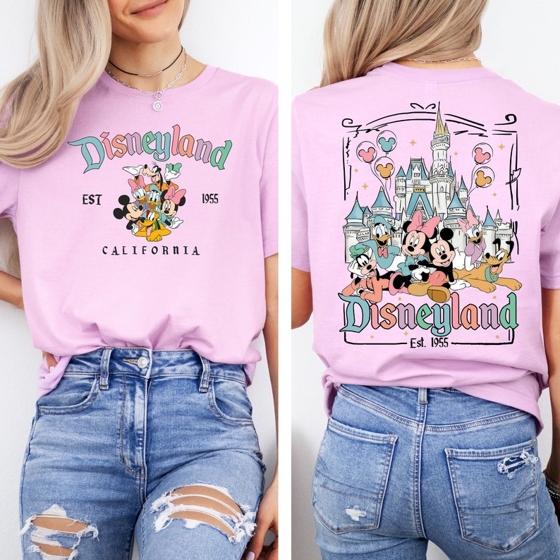Camiseta de Disneyland California, camiseta de Disneyland Est. 1955, camiseta de vacaciones en Disneyworld, camiseta de Mickey y Minnie, camiseta de Walt Disney, camiseta de viaje a Disney imagen 4