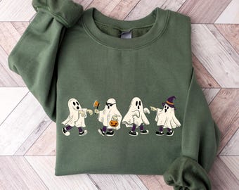 Ghosts Reading Books Shirt, Books Lover Ghost Sweatshirt, Halloween Book Lover Gift, Halloween School Shirt, Fall Shirt, Ghost Boo Shirt