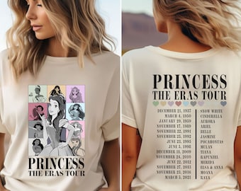 Camiseta de princesas Disney, sudadera con personajes de princesas, camiseta de viaje para niña, sudadera Disney, princesa vintage, camiseta de La Bella y la Bestia