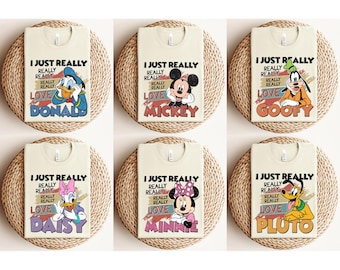 Disney I Just Really Love Mickey T-Shirt, Disney Mickey And Friends Vintage T-Shirt, Disney Character Shirt, Disney Family Matching T-Shirt