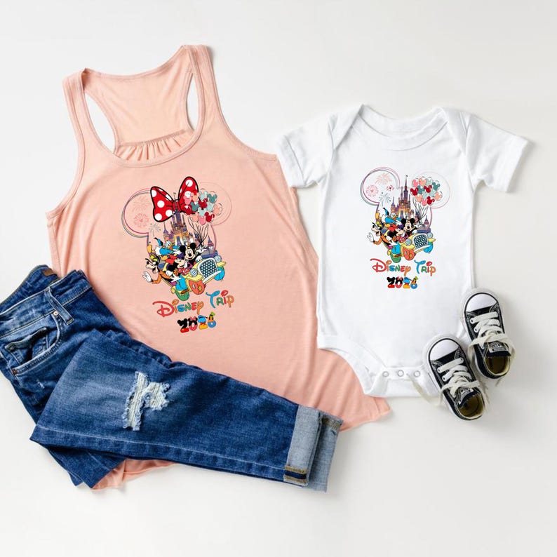 Disney Trip 2026 T-Shirt, Disney Trip Group Shirt, Disney Family Matching Shirt, Mickey And Minnie Shirt, Disneyland Vacation Sweatshirt zdjęcie 3