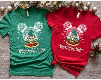 Disney Christmas Family Vacation Shirt, Custom Mickey Friends Xmas Shirts, Disneyland Christmas Trip 2026 Shirt, Disneyland Holiday Shirt