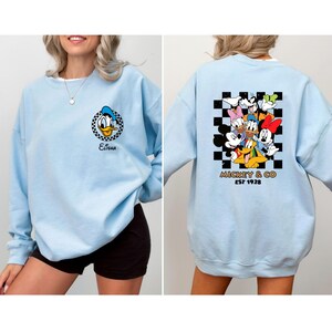 Camiseta personalizada de Disney, camiseta de Mickey y compañía, sudadera a cuadros de Mickey, camiseta de grupo de Disney, camiseta de Mickey y sus amigos, camiseta de viaje a Disney imagen 5