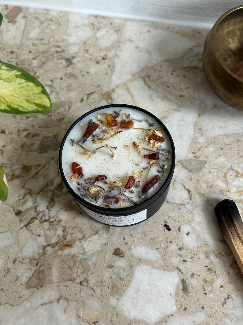 Amber Energy Candle – Baltic Amber Intention Ritual | Natural Raw Amber ...