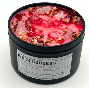 INNER GODDESS – Rose Quartz Candle | Vegan Spiritual Candle for Self-Love, Heart Chakra Healing, Feminine Energy & Divine Balance