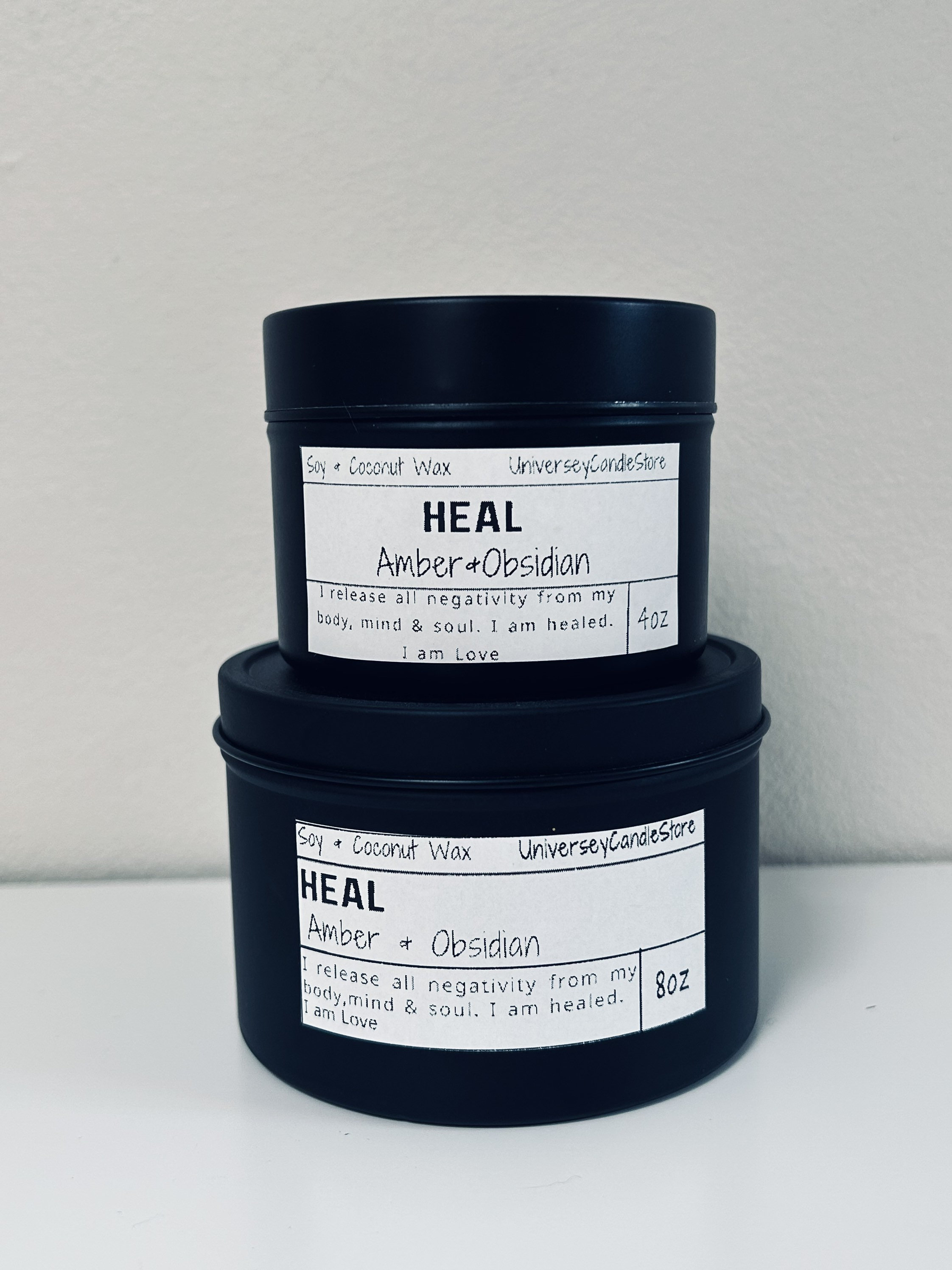 HEAL from negative toxic energies good vibe meditation health protection grounding obsidian baltic amber chakra magic vegan affirmation gift