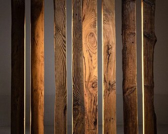 Lampada LED UNICA IN LEGNO