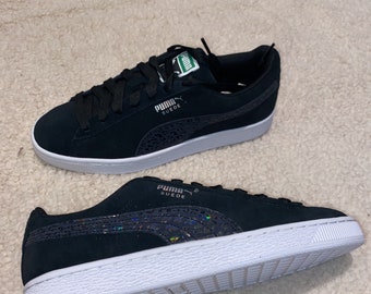 puma suede black harga