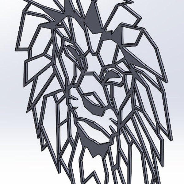 Geometric Lion Head, Dxf & Svg Cutfile