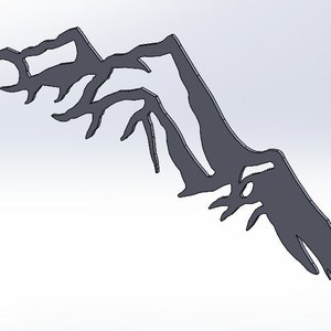 Mountain silhouette Dxf & Svg Cut file