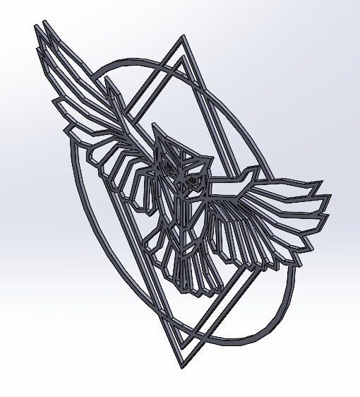 Geometric Owl, Svg & Dxf Cut file