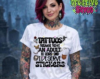Tattoos Are Adult Stickers PNG | Funny Tattoo Design