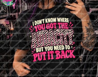 Put the Audacity Back | Pink Zebra Snarky PNG