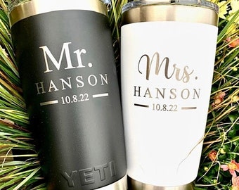 20oz Custom Engraved Yeti Rambler, Yeti Tumbler Personalized