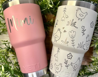 Custom Engraved 30oz YETI Tumbler: Personalized Rambler