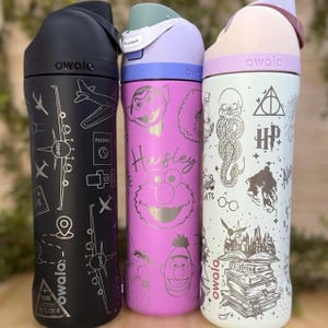 Custom Engraved Owala Water Bottle - 24oz Stainless Steel Freesip - Etsy