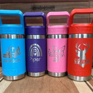 Custom kids YETI Rambler Jr., Laser engraved Kid's Tumbler – Four One Living