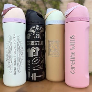 Custom Engraved Owala Water Bottle - 24oz Stainless Steel Freesip - Etsy