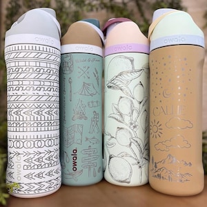 Custom Engraved Owala Water Bottle - 24oz Stainless Steel Freesip - Etsy