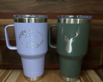 YETI Personalize 35oz Mug With Handle and Straw Lid Custom 35 Oz Yeti  Tumbler With Straw Laser Engraved Custom Logo Water Mug 