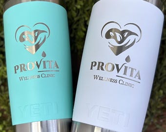 Personalized Engraved 20oz Yeti Rambler Tumbler: Custom Logo Design