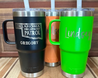 PERSONALIZED Authentic 25 oz YETI Straw Mug - LASER ENGRAVED -  ImpressMeGifts