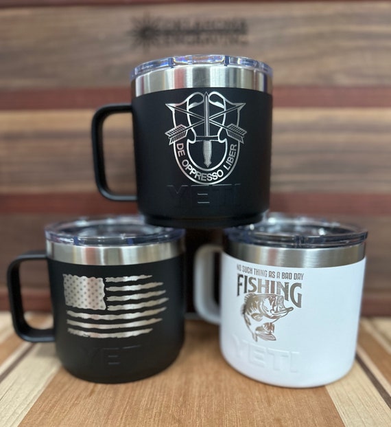 YETI Mug 25oz Personalize With Handle and Straw Custom Yeti