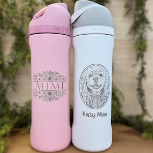 Custom Engraved Owala Water Bottle - 24oz Stainless Steel Freesip - Etsy