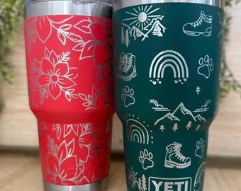 Custom Engraved YETI Tumbler: 30oz Personalized Rambler