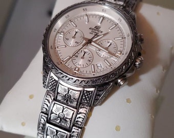 Hand Engraved Watch Casio Edifice - 5344 EFR-527