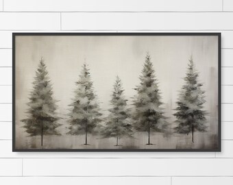 Bosque de pinos invernal - Arte de TV enmarcado (Descarga digital)