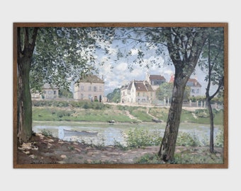 Franse landtuin schilderij Vintage Print downloadbare afdrukbare kunst