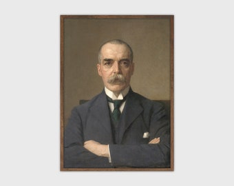 Gentleman Portrait Oil Painting Vintage Wall Art Print Digital PRINTABLE