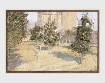 Country Kitchen Fruit Print Vintage Farmhouse Painting Orange LemonPrintable