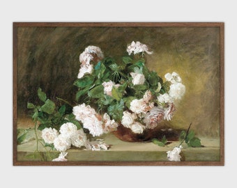 Vintage Rose Print: Cottagecore Floral Still Life (Digital Download)