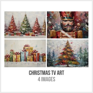 Samsung Frame TV Art - Christmas Winter Holiday Decor, Santa & Nutcracker Winter Vibes