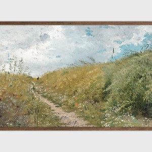 Country Landscape Print | Vintage Farmhouse Painting Printable Wall Art