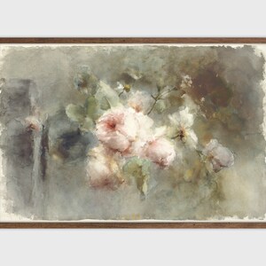 Vintage bloemenprint Cottage Wall Art Decor AFDRUKBAAR