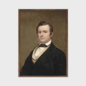 Portrait Painting Man Vintage Dark Academia Print