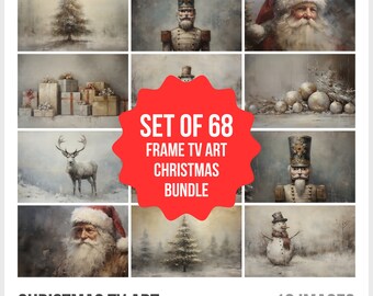 Christmas Frame TV Art Bundle: Santa, Nutcracker, Village (Digital Download)