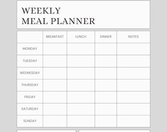 weekly meal plan