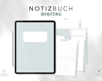 digital notebook goodnotes notebook digital notes iPad student notes digital student school notebook tablet template study