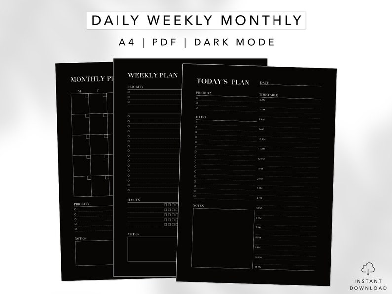 Digital Planner Template Set for Goodnotes iPad Undated - Etsy