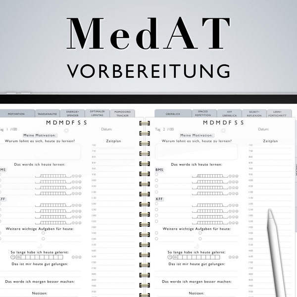 MedAT Vorbereitung Lernplan Medizin Aufnahmetest bestehen MedAT 2024 Lernstrategie medat 100 Tage Lernen Medizin studieren Österreich med