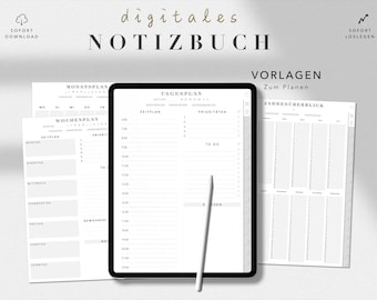 Notebook goodnotes download digital notebook digital notebook iPad student notes digital notebook student tablet template study A4