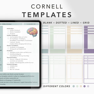 digital template Cornell goodnotes