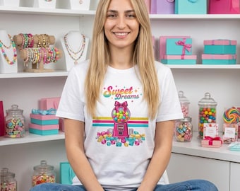 Bomb Party Loungewear geïnspireerd uniseks 'Gumballs' jersey T-shirt met korte mouw