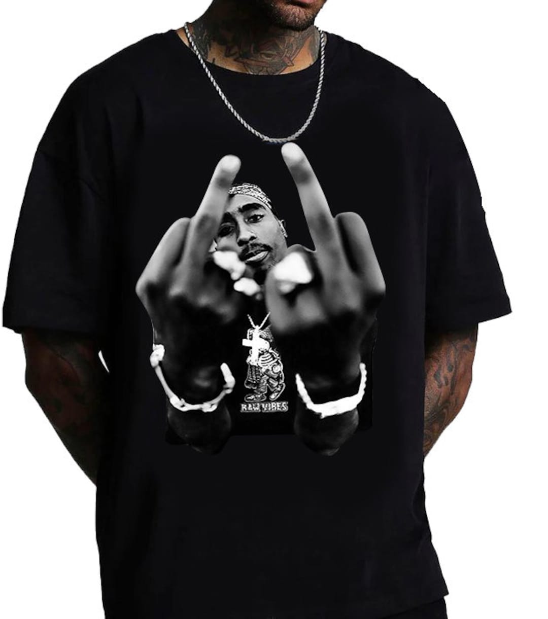 2pac Middle Finger Licensed T-shirt 2pac Shirt Tupac 2pac - Etsy